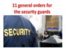 11 general orders for security guards