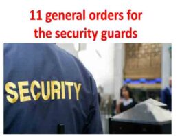 11 general orders for security guards