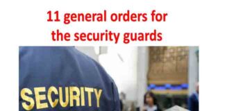 11 general orders for security guards